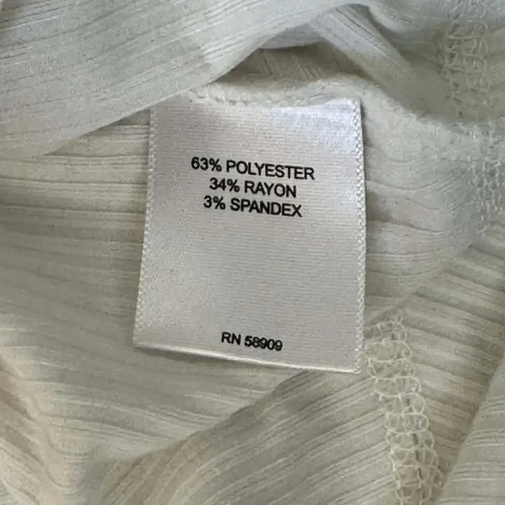 Chelsea & Violet L/S Womens XL Waffle Oversized Shirt Cream White - Picture 3 of 9